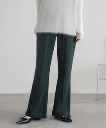 『裏起毛カットジョーゼットフレアパンツ』