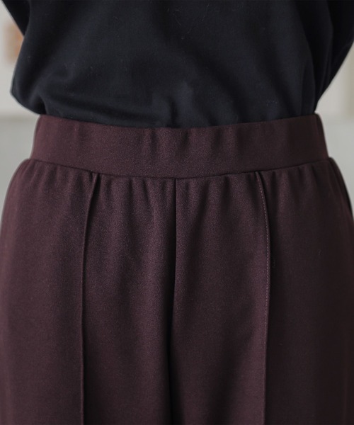 n'OrLABEL（ノアールレーベル）の「『裏起毛カットジョーゼットフレアパンツ』（スラックス・レディース・ブラック/グリーン/ブラウン・1/2）」の15枚目の写真