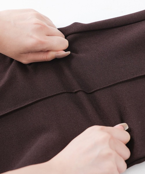 n'OrLABEL（ノアールレーベル）の「『裏起毛カットジョーゼットフレアパンツ』（スラックス・レディース・ブラック/グリーン/ブラウン・1/2）」の18枚目の写真