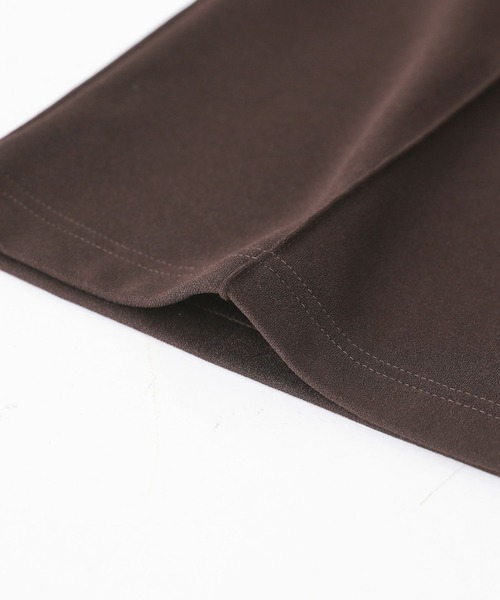 n'OrLABEL（ノアールレーベル）の「『裏起毛カットジョーゼットフレアパンツ』（スラックス・レディース・ブラック/グリーン/ブラウン・1/2）」の21枚目の写真