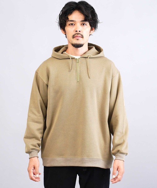 jiggys shop(ジギーズショップ)の「裏起毛ハーフジップパーカーフーディー(パーカー・メンズ・ブラック/ベージュ・X-LARGE/LARGE/MEDIUM)」の12枚目の写真
