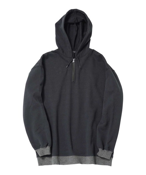 jiggys shop(ジギーズショップ)の「裏起毛ハーフジップパーカーフーディー(パーカー・メンズ・ブラック/ベージュ・X-LARGE/LARGE/MEDIUM)」の7枚目の写真