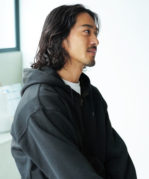 jiggys shop(ジギーズショップ)の「裏起毛ハーフジップパーカーフーディー(パーカー・メンズ・ブラック/ベージュ・X-LARGE/LARGE/MEDIUM)」の8枚目の写真