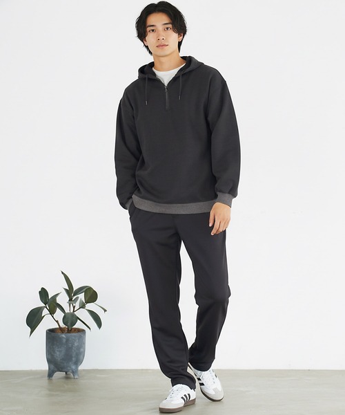 jiggys shop(ジギーズショップ)の「裏起毛ハーフジップパーカーフーディー(パーカー・メンズ・ブラック/ベージュ・X-LARGE/LARGE/MEDIUM)」の18枚目の写真