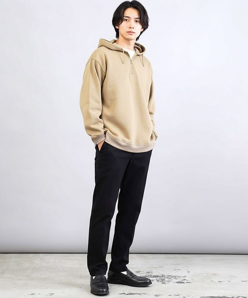 jiggys shop(ジギーズショップ)の「裏起毛ハーフジップパーカーフーディー(パーカー・メンズ・ブラック/ベージュ・X-LARGE/LARGE/MEDIUM)」の20枚目の写真