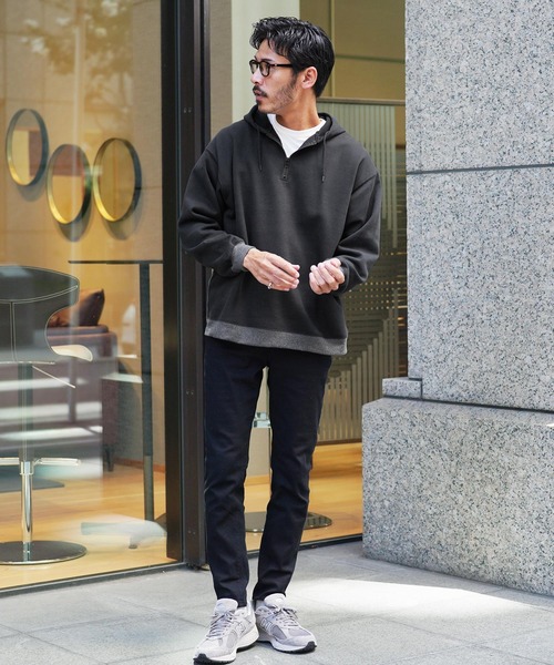 jiggys shop(ジギーズショップ)の「裏起毛ハーフジップパーカーフーディー(パーカー・メンズ・ブラック/ベージュ・X-LARGE/LARGE/MEDIUM)」の21枚目の写真