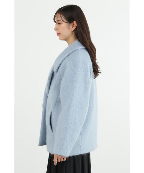 未使用級♡ポールスチュアート シャギーモヘア ダブルフェイスロングピーコート MAISON SPECIAL（メゾンスペシャル） コート チェスターコート Mohair