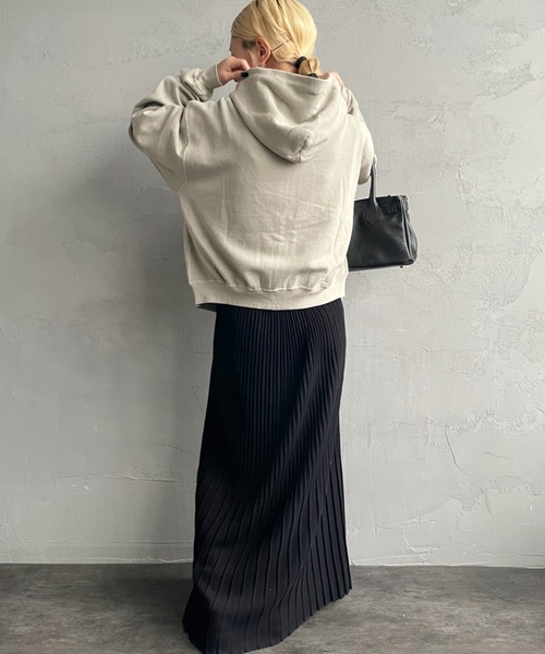 JEANS FACTORY Clothes（ジーンズファクトリークローズ）の「[Jeans Factory Clothes/ジーンズファクトリークローズ] ケミカル加工 フェードスウェット ジップパーカー（パーカー・レディース・ブラック/グレー/レッド・S/M/L）」の12枚目の写真
