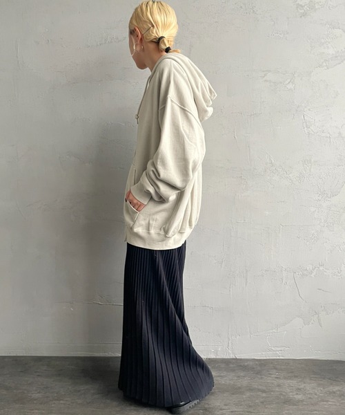JEANS FACTORY Clothes（ジーンズファクトリークローズ）の「[Jeans Factory Clothes/ジーンズファクトリークローズ] ケミカル加工 フェードスウェット ジップパーカー（パーカー・レディース・ブラック/グレー/レッド・S/M/L）」の19枚目の写真