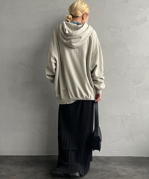 JEANS FACTORY Clothes（ジーンズファクトリークローズ）の「[Jeans Factory Clothes/ジーンズファクトリークローズ] ケミカル加工 フェードスウェット ジップパーカー（パーカー・レディース・ブラック/グレー/レッド・S/M/L）」の20枚目の写真