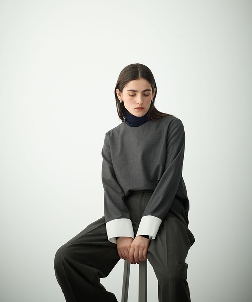 N.O.R.C（ノーク）の「ウーリーラウンドカラートップス（シャツ