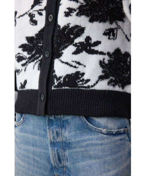 AZUL by moussy（アズールバイマウジー）の「2WAY花柄ジャガードカーディガン（カーディガン/ボレロ・レディース・ブラック系その他/グレー系その他・FREE）」の12枚目の写真