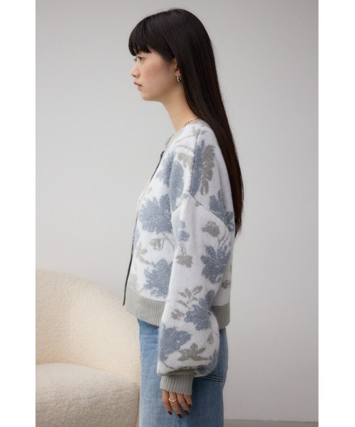 AZUL by moussy（アズールバイマウジー）の「2WAY花柄ジャガードカーディガン（カーディガン/ボレロ・レディース・ブラック系その他/グレー系その他・FREE）」の20枚目の写真