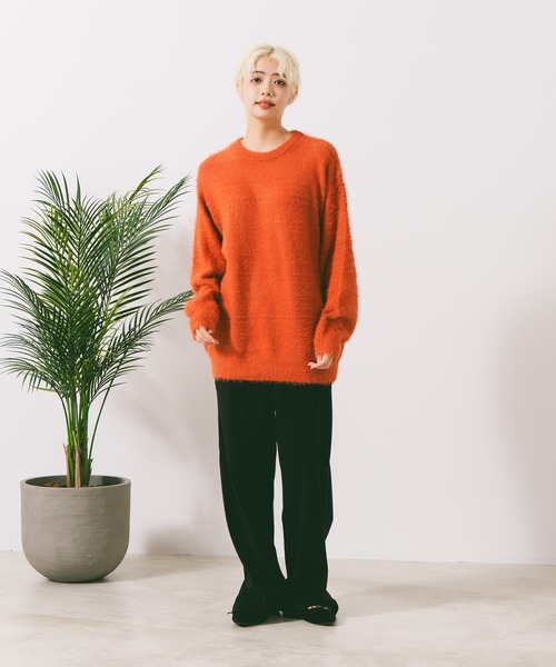 ROUGH TRADE(ラフトレード)の「【ROUGH TRADE/ラフトレード】シャギークルーニット(ニット/セーター・メンズ・ブラック系その他/オレンジ系その他/グレー系その他・LARGE/X-LARGE/MEDIUM)」の4枚目の写真