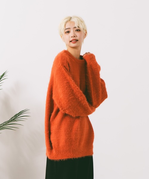 ROUGH TRADE(ラフトレード)の「【ROUGH TRADE/ラフトレード】シャギークルーニット(ニット/セーター・メンズ・ブラック系その他/オレンジ系その他/グレー系その他・LARGE/X-LARGE/MEDIUM)」の8枚目の写真