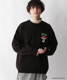 MULGA | 【MULGA THE LIFE】コラボ/イラストサガラワッペンクルーネックニット(ニット/セーター)