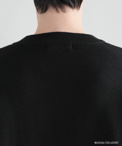 MULGA（モルガ）の「【MULGA THE LIFE】コラボ/イラストサガラワッペンニット（ニット/セーター・メンズ・グリーン/アイボリー/ブラック・MEDIUM/LARGE）」の10枚目の写真