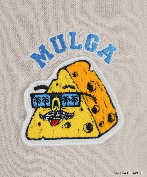 MULGA（モルガ）の「【MULGA THE LIFE】コラボ/イラストサガラワッペンニット（ニット/セーター・メンズ・グリーン/アイボリー/ブラック・MEDIUM/LARGE）」の5枚目の写真