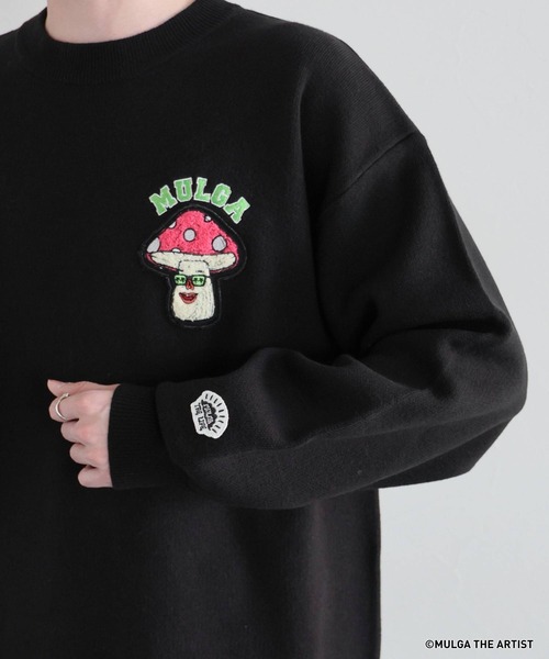 セール】【MULGA THE LIFE】コラボ/イラストサガラワッペンニット
