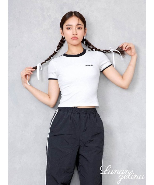 Lunangelina(ルナアンヘリナ)の「Lace Uniform Tee(Tシャツ/カットソー・レディース・ホワイト・フリー)」の2枚目の写真