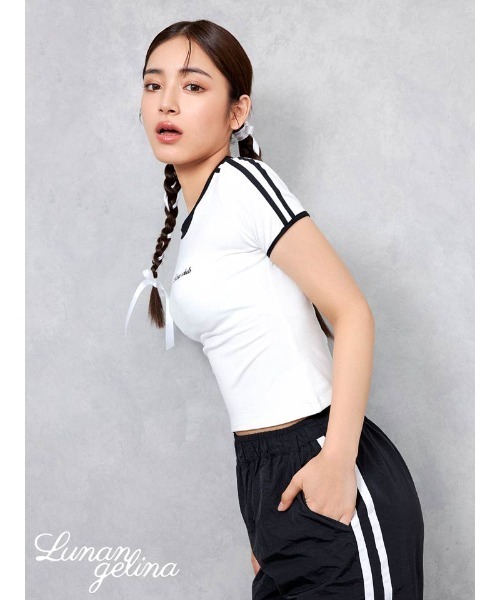 Lunangelina(ルナアンヘリナ)の「Lace Uniform Tee(Tシャツ/カットソー・レディース・ホワイト・フリー)」の3枚目の写真