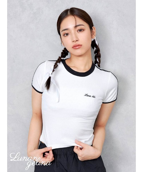 Lunangelina(ルナアンヘリナ)の「Lace Uniform Tee(Tシャツ/カットソー・レディース・ホワイト・フリー)」の4枚目の写真