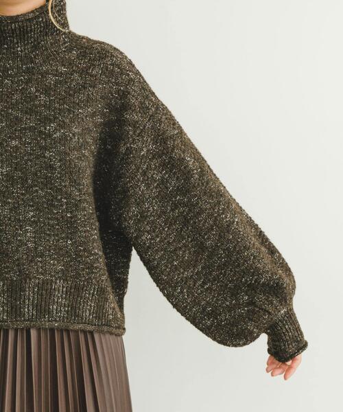 ITEMS URBANRESEARCH(アイテムズ アーバンリサーチ)の「ネップハイネックニットプルオーバー(ニット/セーター・レディース・ライトグレー/ブラウン/オレンジ/ブルー・FREE)」の19枚目の写真