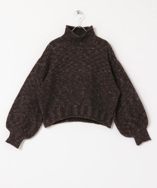 ITEMS URBANRESEARCH(アイテムズ アーバンリサーチ)の「ネップハイネックニットプルオーバー(ニット/セーター・レディース・ライトグレー/ブラウン/オレンジ/ブルー・FREE)」の18枚目の写真