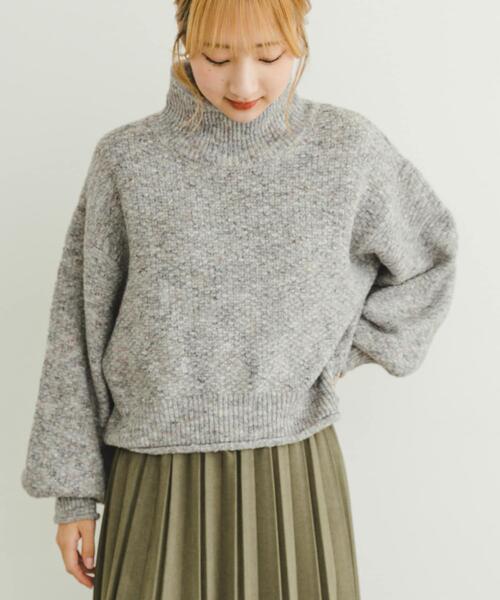 ITEMS URBANRESEARCH(アイテムズ アーバンリサーチ)の「ネップハイネックニットプルオーバー(ニット/セーター・レディース・ライトグレー/ブラウン/オレンジ/ブルー・FREE)」の16枚目の写真