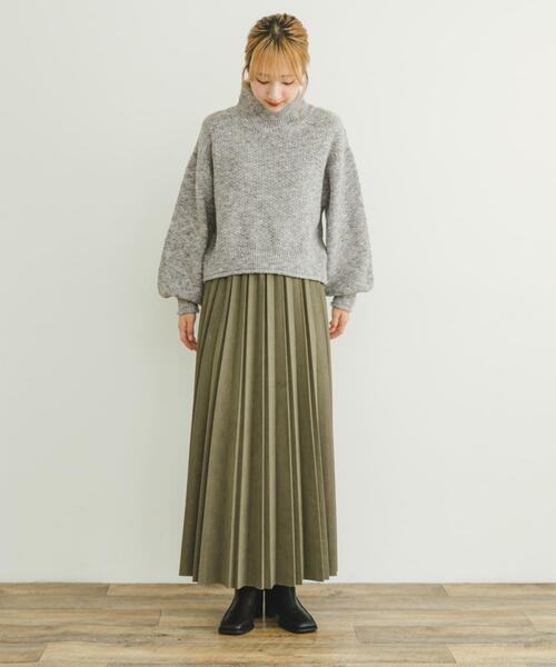 ITEMS URBANRESEARCH(アイテムズ アーバンリサーチ)の「ネップハイネックニットプルオーバー(ニット/セーター・レディース・ライトグレー/ブラウン/オレンジ/ブルー・FREE)」の14枚目の写真