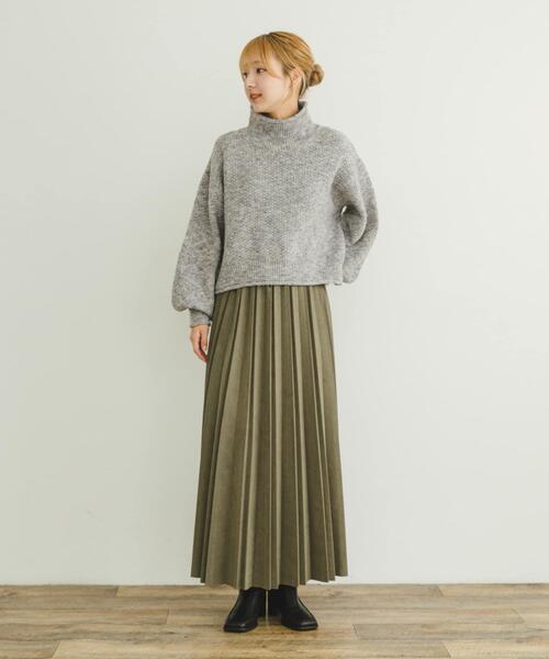 ITEMS URBANRESEARCH(アイテムズ アーバンリサーチ)の「ネップハイネックニットプルオーバー(ニット/セーター・レディース・ライトグレー/ブラウン/オレンジ/ブルー・FREE)」の13枚目の写真