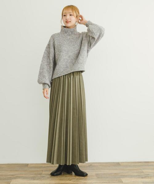 ITEMS URBANRESEARCH(アイテムズ アーバンリサーチ)の「ネップハイネックニットプルオーバー(ニット/セーター・レディース・ライトグレー/ブラウン/オレンジ/ブルー・FREE)」の12枚目の写真