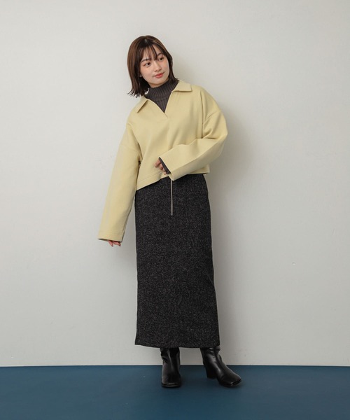 スカート mappin セール】フロントジップアイラインスカート（スカート）｜SENSE