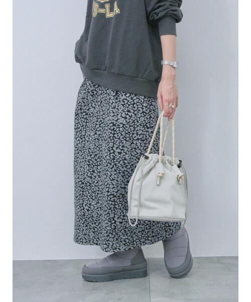 Samansa Mos2 blue（サマンサモスモスブルー）の「レオパードナロースカート（スカート・レディース・ブラウン/ブラック・F）」の7枚目の写真