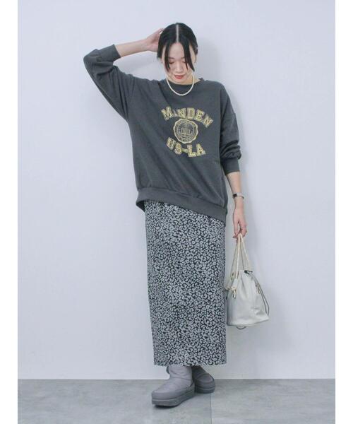 Samansa Mos2 blue（サマンサモスモスブルー）の「レオパードナロースカート（スカート・レディース・ブラウン/ブラック・F）」の9枚目の写真