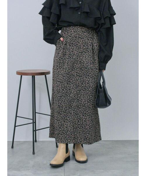Samansa Mos2 blue（サマンサモスモスブルー）の「レオパードナロースカート（スカート・レディース・ブラウン/ブラック・F）」の10枚目の写真