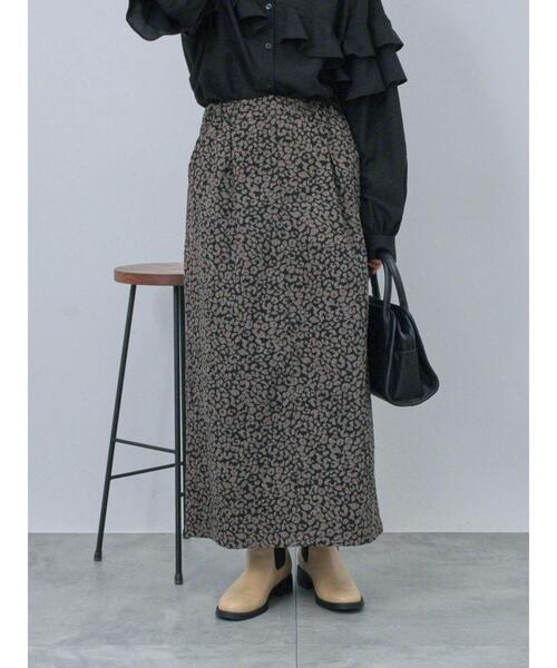 Samansa Mos2 blue（サマンサモスモスブルー）の「レオパードナロースカート（スカート・レディース・ブラウン/ブラック・F）」の12枚目の写真