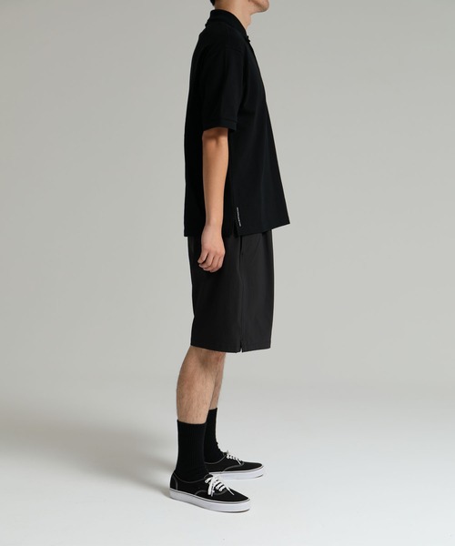 新品同様！Mauro Ottaviani 黒ポロシャツ46サイズ　ブラック Y's for men DOUBLE STITCH SHIRT / CELLULOSE LAWN (BLACK)の