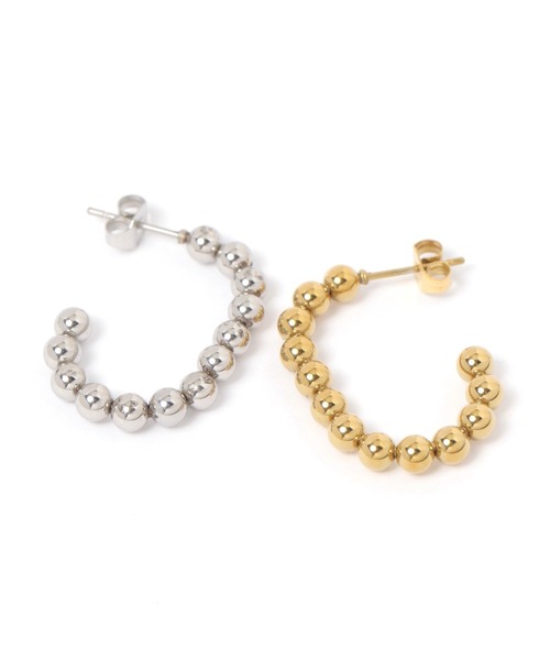 mysty woman(ミスティウーマン)の「【ステンレス】メタルボールピアス 322947(ピアス(両耳用)・レディース・シルバー/ゴールド・FREE)」の6枚目の写真