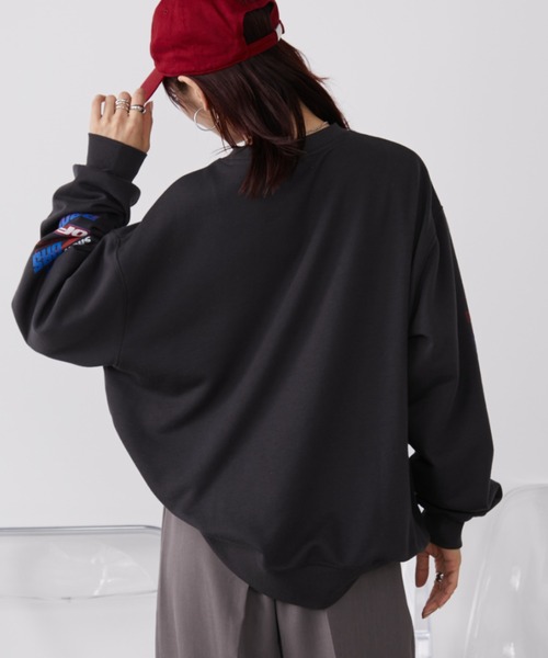 Auntie Rosa Holiday(アンティローザホリデー)の「スポンサーロゴレーシングスウェット(Tシャツ/カットソー・レディース・チャコールグレー/ナチュラル・FREE)」の7枚目の写真