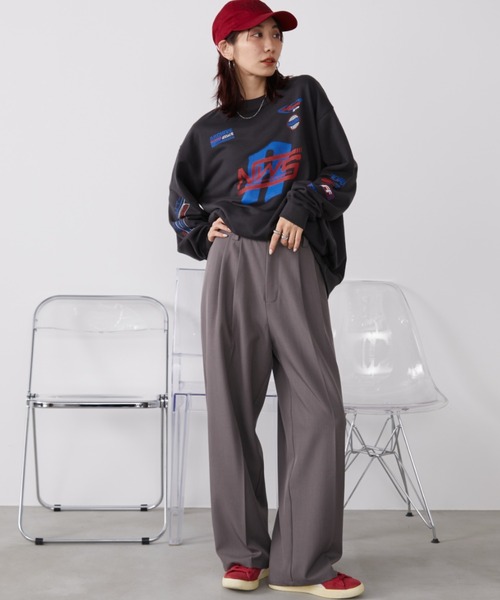 Auntie Rosa Holiday(アンティローザホリデー)の「スポンサーロゴレーシングスウェット(Tシャツ/カットソー・レディース・チャコールグレー/ナチュラル・FREE)」の10枚目の写真