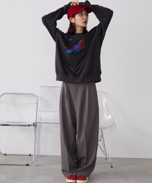 Auntie Rosa Holiday(アンティローザホリデー)の「スポンサーロゴレーシングスウェット(Tシャツ/カットソー・レディース・チャコールグレー/ナチュラル・FREE)」の12枚目の写真