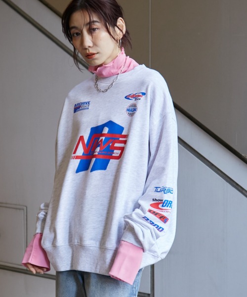 Auntie Rosa Holiday(アンティローザホリデー)の「スポンサーロゴレーシングスウェット(Tシャツ/カットソー・レディース・チャコールグレー/ナチュラル・FREE)」の13枚目の写真