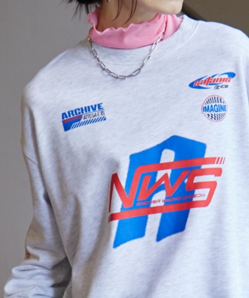 Auntie Rosa Holiday(アンティローザホリデー)の「スポンサーロゴレーシングスウェット(Tシャツ/カットソー・レディース・チャコールグレー/ナチュラル・FREE)」の21枚目の写真