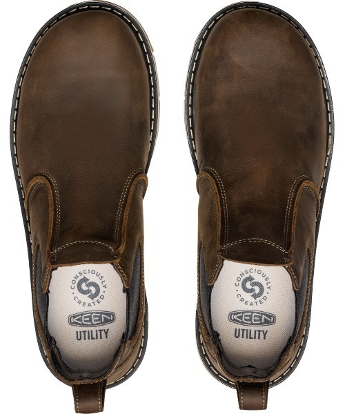 KEEN（キーン）の「SAN JOSE 90 DEGREE CHELSEA / サンノゼ 90 ディグリー チェルシー / メンズ 安全靴（ブーツ・メンズ・ダークブラウン・27cm/28cm/27.5cm/26.5cm/26cm/25cm/25.5cm/28.5cm/29cm）」の4枚目の写真