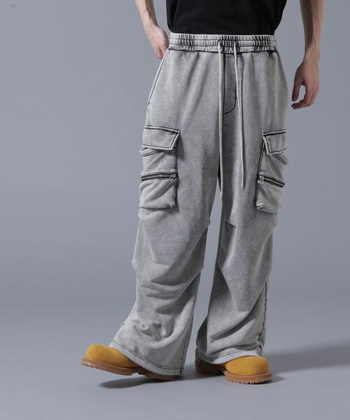 DANKE SCHON(ダンケシェーン)の「【WEB&DEPOT限定】DankeSchon/ダンケシェーン/SWEAT W-POCKET CARGO PANTS(スウェットパンツ・メンズ・グレー/ブラック・S/M/L/XL)」の2枚目の写真