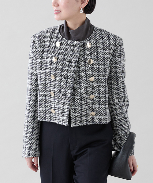 CINOH （チノ）Black Formal Tweed ジャケット BKJK-007（ノーカラージャケット）｜CINOH（チノ）