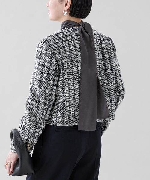 CINOH （チノ）Black Formal Tweed ジャケット BKJK-007（ノーカラージャケット）｜CINOH（チノ）