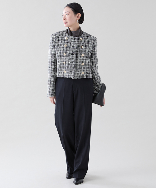 CINOH （チノ）Black Formal Tweed ジャケット BKJK-007（ノーカラージャケット）｜CINOH（チノ）