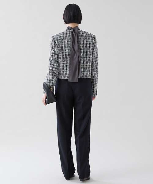 CINOH （チノ）Black Formal Tweed ジャケット BKJK-007（ノーカラージャケット）｜CINOH（チノ）
